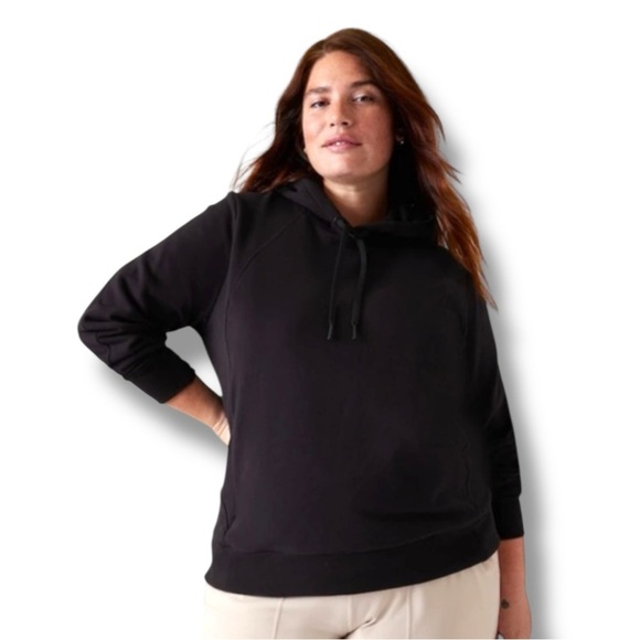 Athleta Tops - ATHLETA Retroplush Revive Hoodie Sweatshirt - 2X Black